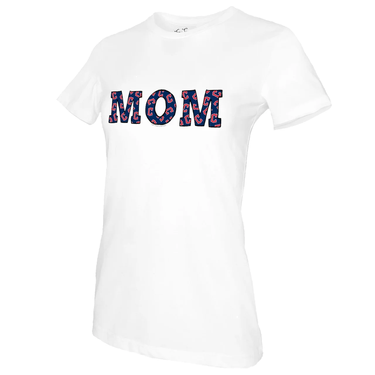 Women's Cleveland Guardians Tiny Turnip White Mom T-Shirt 4 Women's Cleveland Guardians Tiny Turnip White Mom T-Shirt - Image 2
