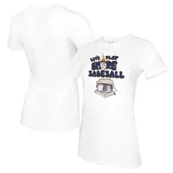 Women's Detroit Tigers Tiny Turnip White S'mores T-Shirt
