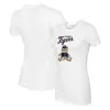Women's Detroit Tigers Tiny Turnip White Teddy Boy T-Shirt