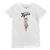 Women's Detroit Tigers Tiny Turnip White Triple Scoop T-Shirt