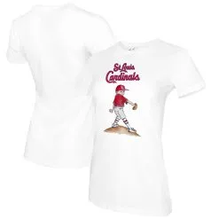Women's St. Louis Cardinals Tiny Turnip White Clemente T-Shirt