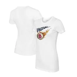 Women's St. Louis Cardinals Tiny Turnip White Fastball T-Shirt