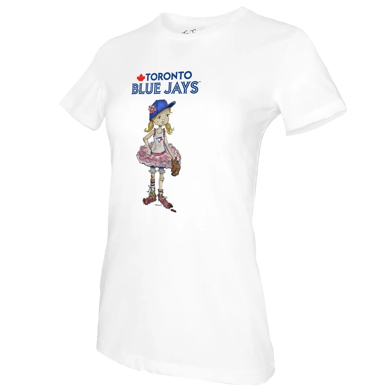 Women's Toronto Blue Jays Tiny Turnip White Baseball Babes T-Shirt 4 Women's Toronto Blue Jays Tiny Turnip White Baseball Babes T-Shirt - Image 2