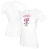Women's Toronto Blue Jays Tiny Turnip White Blooming Baseballs T-Shirt