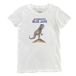 Women's Toronto Blue Jays Tiny Turnip White TT Rex T-Shirt