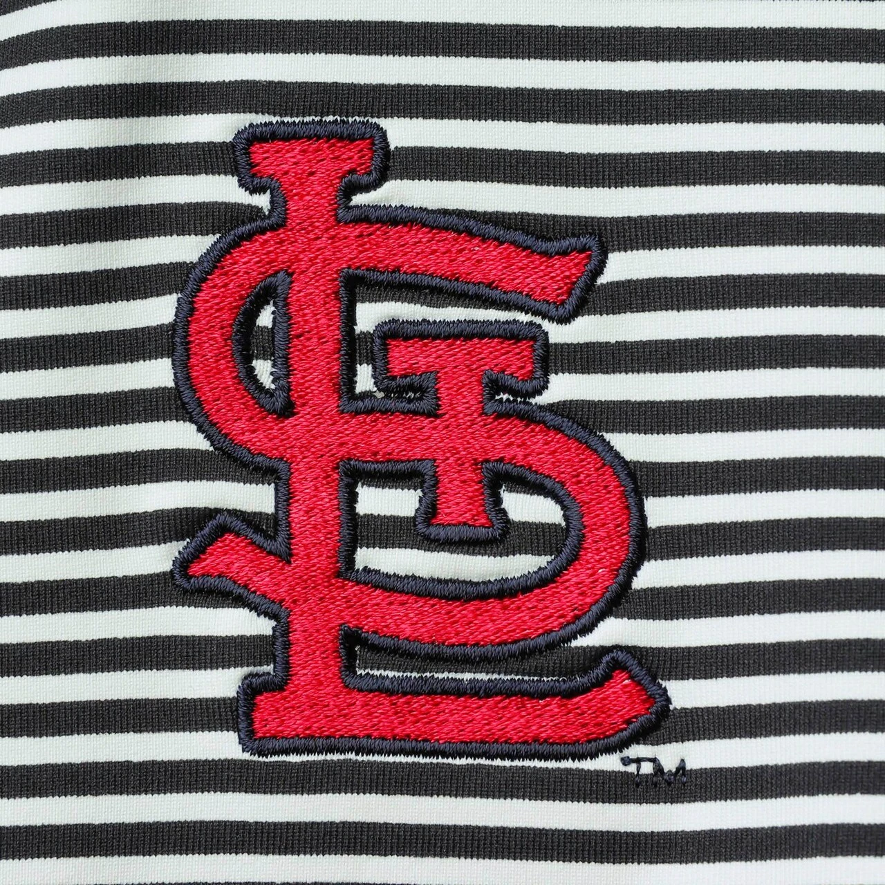 Women's St. Louis Cardinals Tommy Bahama Black Aubrey Stripe Block IslandZone Half-Zip Jacket 6 Women's St. Louis Cardinals Tommy Bahama Black Aubrey Stripe Block IslandZone Half-Zip Jacket - Image 4