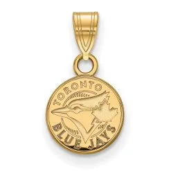 LogoArt Women's Toronto Blue Jays Gold-Plated Sterling Silver Extra-Small Pendant