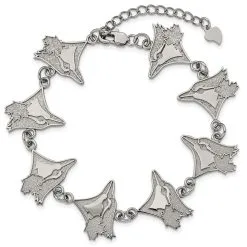 LogoArt Women's Toronto Blue Jays Logo Bracelet With Extension