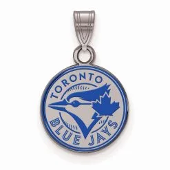 LogoArt Women's Toronto Blue Jays Silver Enamel Pendant