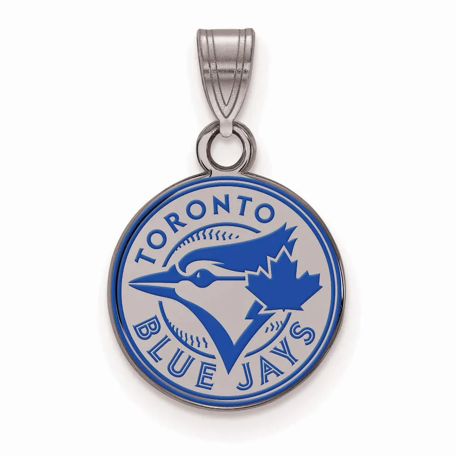 LogoArt Women's Toronto Blue Jays Silver Enamel Pendant 3 LogoArt Women's Toronto Blue Jays Silver Enamel Pendant
