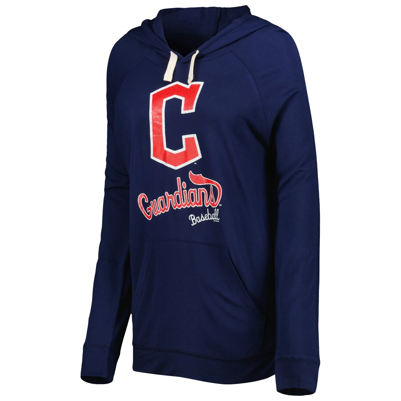 Women's Cleveland Guardians Touch Navy Pre-Game Raglan Pullover Hoodie 4 Women's Cleveland Guardians Touch Navy Pre-Game Raglan Pullover Hoodie - Image 2