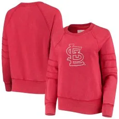 Women's St. Louis Cardinals Touch Red Bases Loaded Scoop Neck Sweatshirt