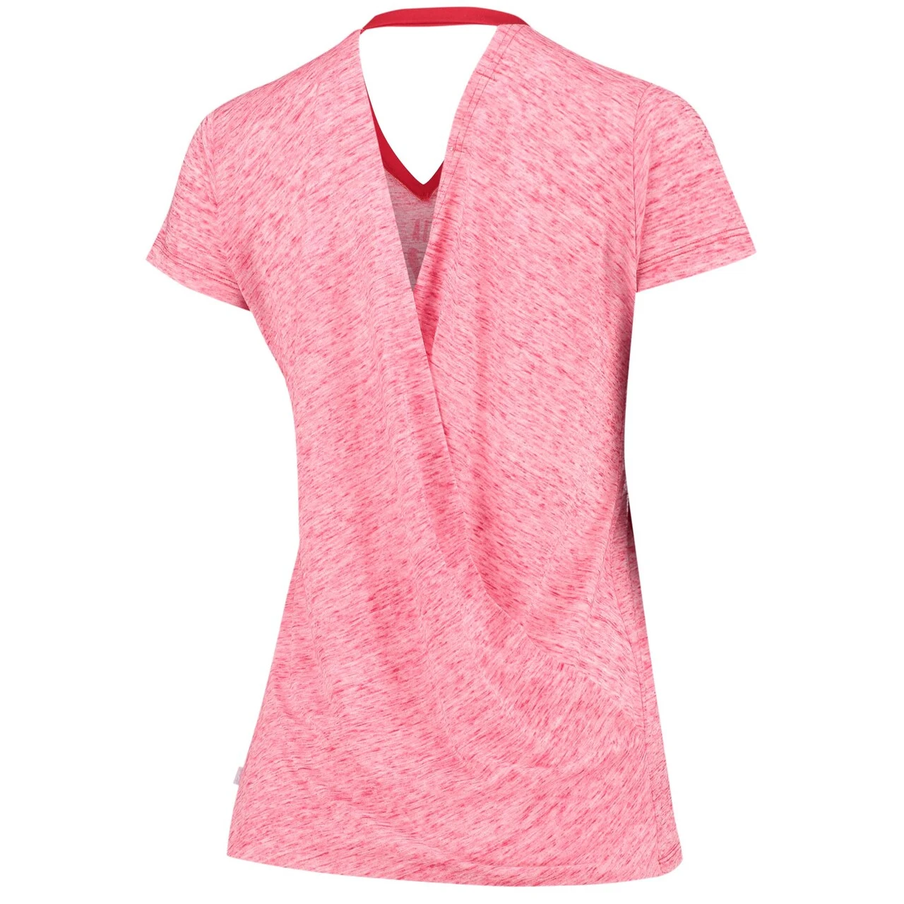 Women's St. Louis Cardinals Touch Red Hail Mary V-Neck Back Wrap T-Shirt 5 Women's St. Louis Cardinals Touch Red Hail Mary V-Neck Back Wrap T-Shirt - Image 3