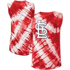 Women's St. Louis Cardinals Touch Red Money Ball Tie-Dye Tank Top