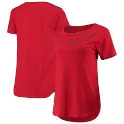 Women's St. Louis Cardinals Touch Red Starting Lineup Tri-Blend Scoop Neck T-Shirt