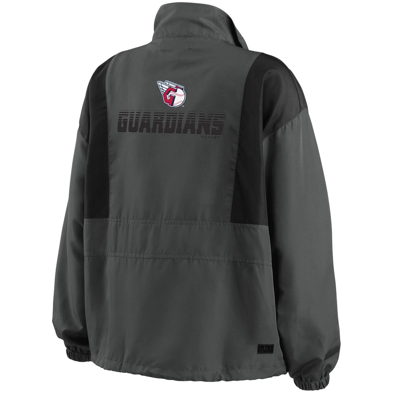 Women's Cleveland Guardians WEAR By Erin Andrews Charcoal Packable Half-Zip Jacket 5 Women's Cleveland Guardians WEAR By Erin Andrews Charcoal Packable Half-Zip Jacket - Image 3