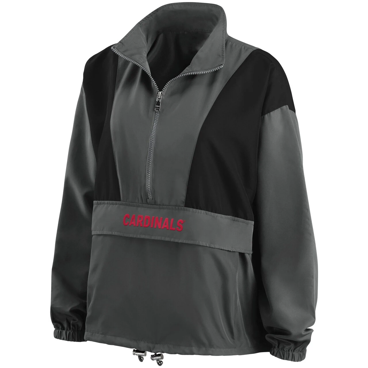 Women's St. Louis Cardinals WEAR By Erin Andrews Charcoal Packable Half-Zip Jacket 4 Women's St. Louis Cardinals WEAR By Erin Andrews Charcoal Packable Half-Zip Jacket - Image 2