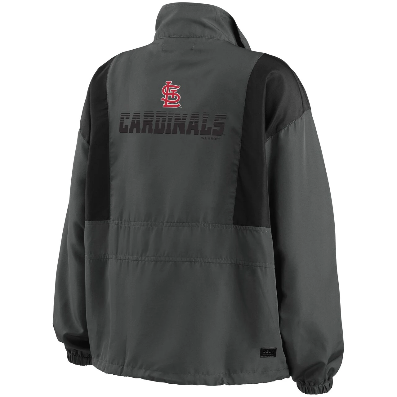 Women's St. Louis Cardinals WEAR By Erin Andrews Charcoal Packable Half-Zip Jacket 5 Women's St. Louis Cardinals WEAR By Erin Andrews Charcoal Packable Half-Zip Jacket - Image 3